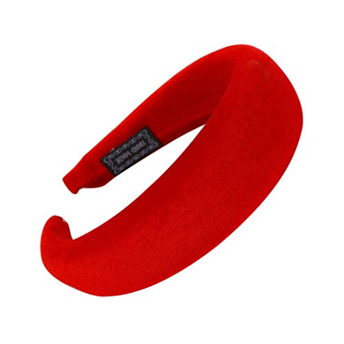 Haarreif Damen Klassischer Basic Haarreif Samt Breit Stirnband Kopfband Haarband Minimalistischen Haarschmuck Elegant Vintage Haarband Sport Stirnbänder für Mädchen Frauen (02-Red, One Size) von Pursuit-W