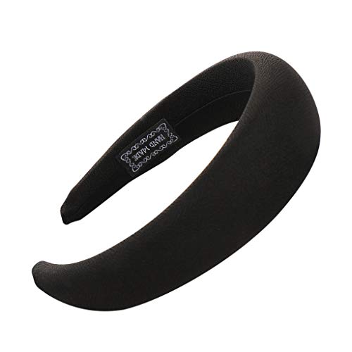 Haarreif Damen Klassischer Basic Haarreif Samt Breit Stirnband Kopfband Haarband Minimalistischen Haarschmuck Elegant Vintage Haarband Sport Stirnbänder für Mädchen Frauen (03-Black, One Size) von Pursuit-W