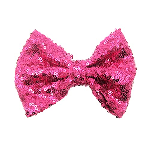 Kinder Glitzer Haarnadel mit Pailletten Mädchen Schleifen Haarspange Teenager Haarschmuck Bowknot Bling Haarspangen Kopfbedeckung Glitzernde für Karneval, Mottoparty, Silvester von Pursuit-W