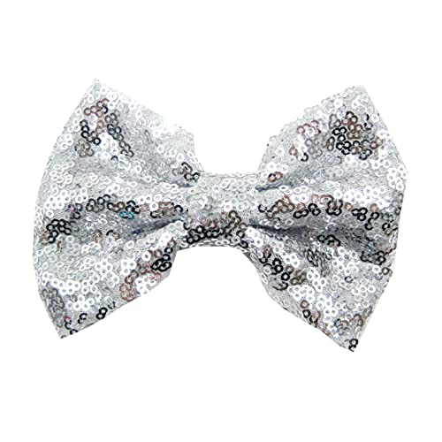 Kinder Glitzer Haarschleifen Pailletten Haarspangen Mädchen Pailletten Haarnadel Teenager Haarschmuck Bowknot Bling Haarspange Kopfbedeckung Glitzernde für Karneval, Mottoparty, Silvester von Pursuit-W