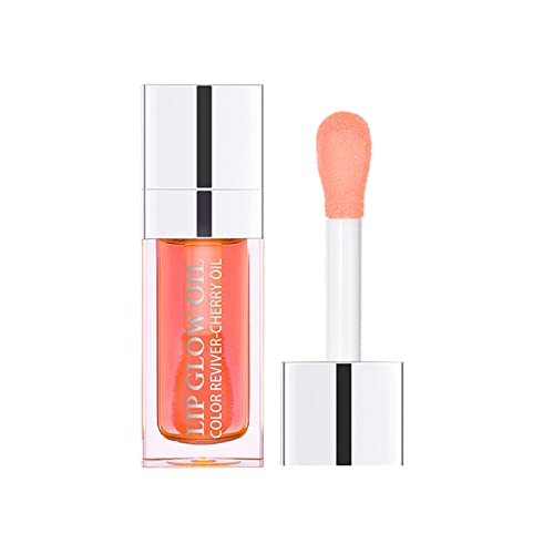 Lip Glow Oil Feuchtigkeitsspendender Lipgloss mit Hochglanz Getönter Lippenöl Lipgloss Long Lasting Lip Plumper Oil Moisturizing Hydrating Lippen Care Lippenöl Nicht Klebriges Lip Gloss (E, One Size) von Pursuit-W