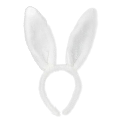 Ostern Haarreifen Lustige Hasen Haarspange mit Plüsch Hasenohren Kaninchen Häschen Osterhasen Festlicher Decoration Ornamente Stirnband Osterdekorationen (White, One Size) von Pursuit-W