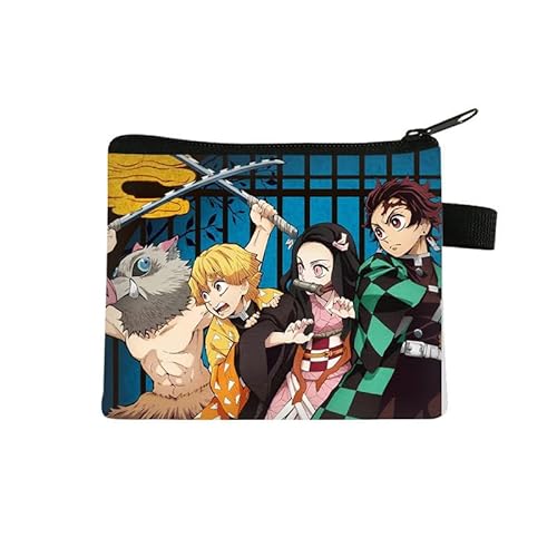 Anime Münzbörse Kamado Nezuko/Agatsuma Zenitsu/Hashibira Inosuke Münztasche Cartoon Kamado Tanjiro Geldbörse Aufbewahrung Organizer Tasche für Karten Münzen kleine Geldbörsen, Typ 13, 13.5 x 11CM, von Puruuige