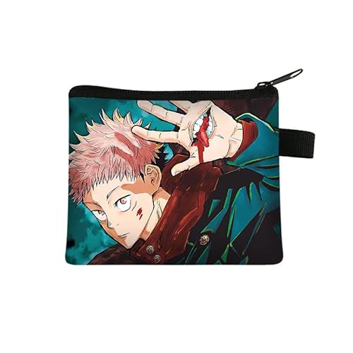 Puruuige Anime Geto Suguru Münzbörse für Kinder, Gojo Satoru Wickeltasche, Itadori Yuji Druck Geldbörse Geldbörsen Anime Münzbeutel Geschenke, Typ 10, 13.5 x 11CM, Kartenhalter von Puruuige