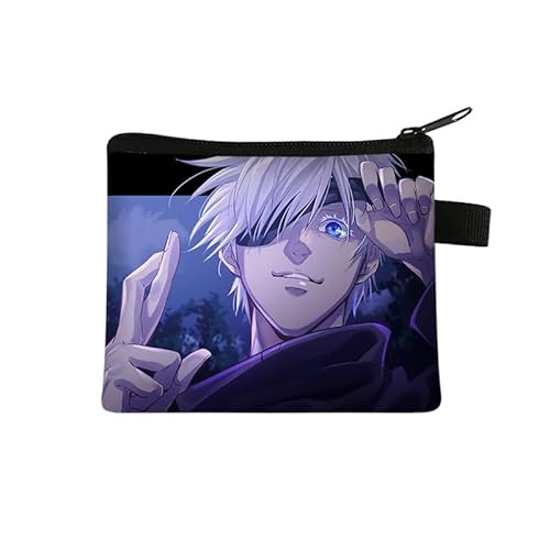 Puruuige Anime Geto Suguru Münzbörse für Kinder, Gojo Satoru Wickeltasche, Itadori Yuji Druck Geldbörse Geldbörsen Anime Münzbeutel Geschenke, Typ 13, 13.5 x 11CM, Kartenhalter von Puruuige