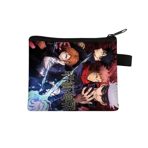 Puruuige Anime Geto Suguru Münzbörse für Kinder, Gojo Satoru Wickeltasche, Itadori Yuji Druck Geldbörse Geldbörsen Anime Münzbeutel Geschenke, Typ 16, 13.5 x 11CM, Kartenhalter von Puruuige