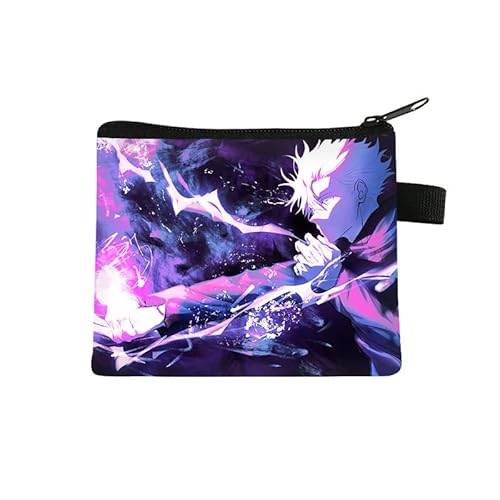 Puruuige Anime Geto Suguru Münzbörse für Kinder, Gojo Satoru Wickeltasche, Itadori Yuji Druck Geldbörse Geldbörsen Anime Münzbeutel Geschenke, Typ 7, 13.5 x 11CM, Kartenhalter von Puruuige