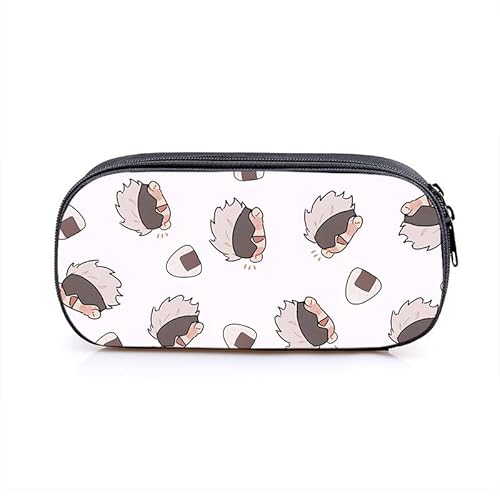 Puruuige Geto Suguru Anime Federmäppchen Gojo Satoru Federmäppchen Große Kapazität Tragbare Stifteetui Aufbewahrungstasche für Teenager Schule Bürobedarf Reißverschluss Bleistiftbox für Schule von Puruuige