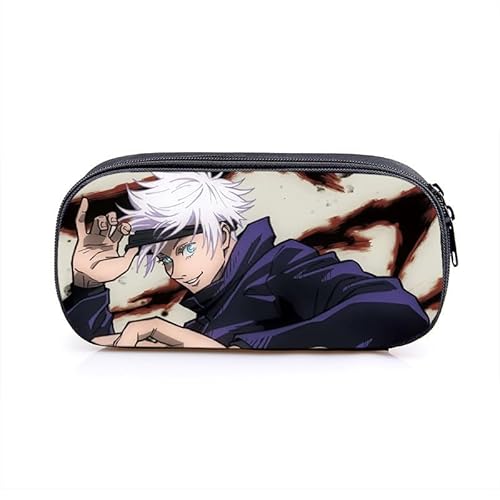 Puruuige Gojo Satoru Anime Federmäppchen Geto Suguru Federmäppchen Große Kapazität Tragbare Stifteetui Aufbewahrungstasche für Teenager Schule Bürobedarf Reißverschluss Bleistiftbox, Typ 13, von Puruuige