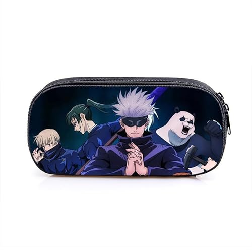 Puruuige Gojo Satoru Anime Federmäppchen Geto Suguru Federmäppchen Große Kapazität Tragbare Stifteetui Aufbewahrungstasche für Teenager Schule Bürobedarf Reißverschluss Bleistiftbox, Typ 7, von Puruuige