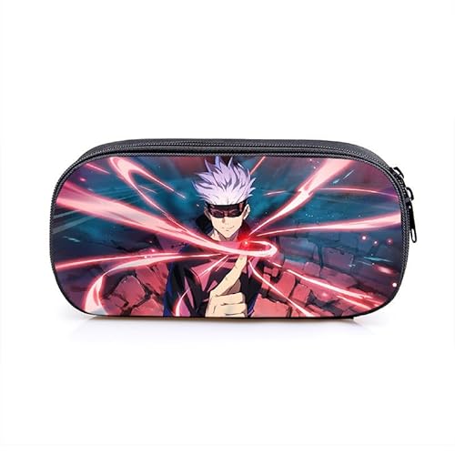 Puruuige Gojo Satoru Anime Federmäppchen Geto Suguru Federmäppchen Große Kapazität Tragbare Stifteetui Aufbewahrungstasche für Teenager Schule Bürobedarf Reißverschluss Bleistiftbox, Typ 9, von Puruuige