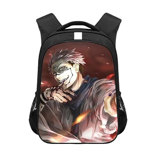 Puruuige Gojo Satoru Rucksack Anime Ryomen Sukuna Schultaschen für Jungen Cartoon Fushiguro Megumi 3D Gedruckt Schultasche Große Kapazität Leicht Kinderrucksack, Typ 22, 30.5 x 16 x 44cm Puruuige Gojo Satoru Rucksack Anime Ryomen Sukuna Schultaschen für Jungen Cartoon Fushiguro Megumi 3D Gedruckt Schultasche Große Kapazität Leicht Kinderrucksack, Typ 22, 30.5 x 16 x 44cm von Puruuige