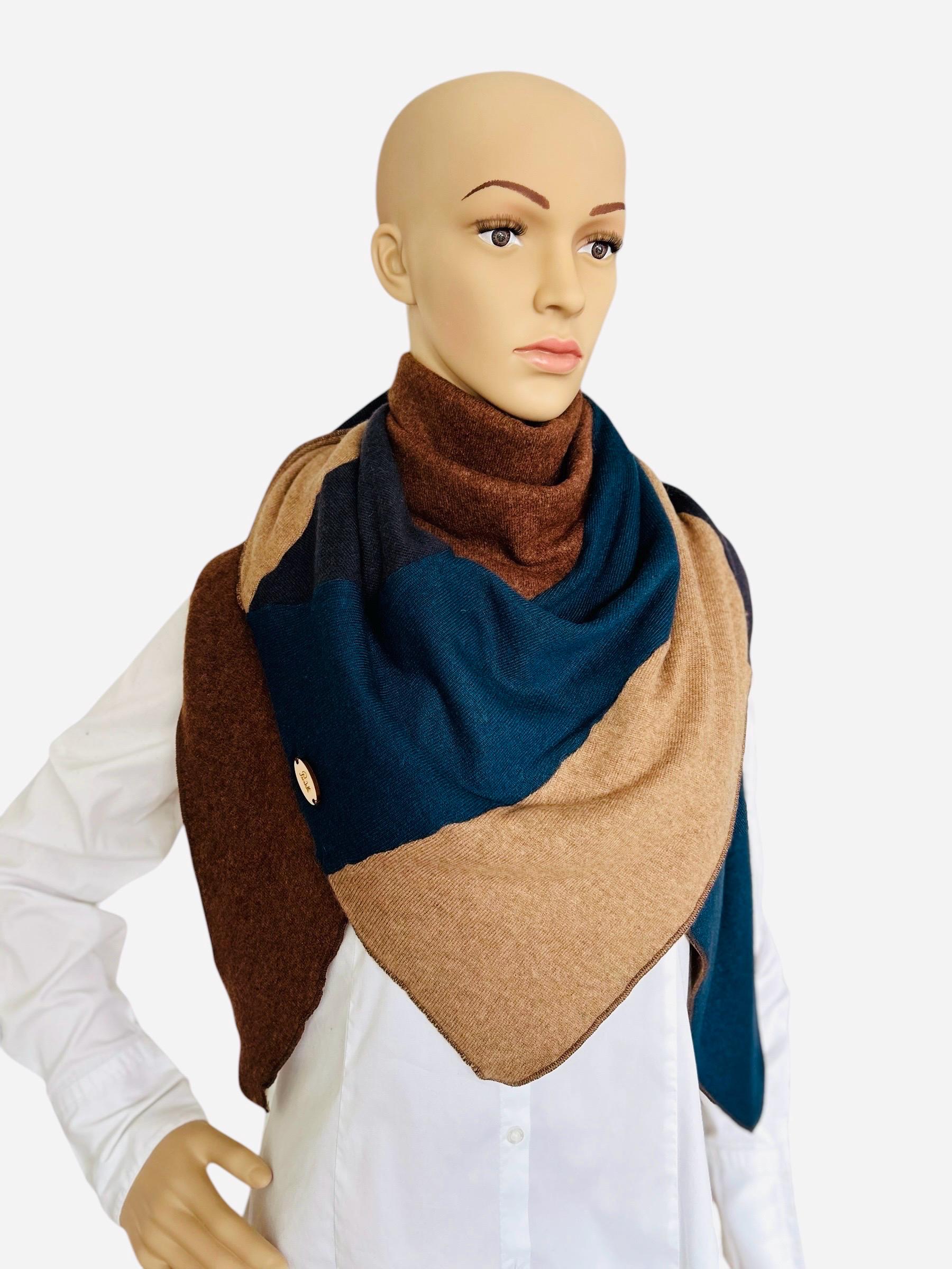 Kaschmir Dreieckstuch Schal Petrol/Blau Marine Hellblau/ Braun 100% Upcycling Geschenk Für Mutter Freundin Kaschmir Dreieckstuch Schal Petrol/Blau Marine Hellblau/ Braun 100% Upcycling Geschenk Für Mutter Freundin von Purwolli