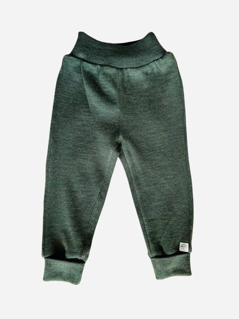 Wollhose Merinowolle Grün Khaki Gr. 80/86 Weich Und Bequem Upcycling 100% von Purwolli