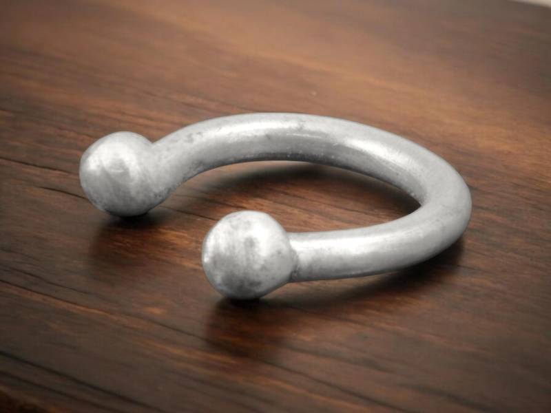 Nasenring 935Er Silber - Piercing Hufeisen Horseshoe Druckpiercing Handgemacht Fake von SilberMondSchmiede