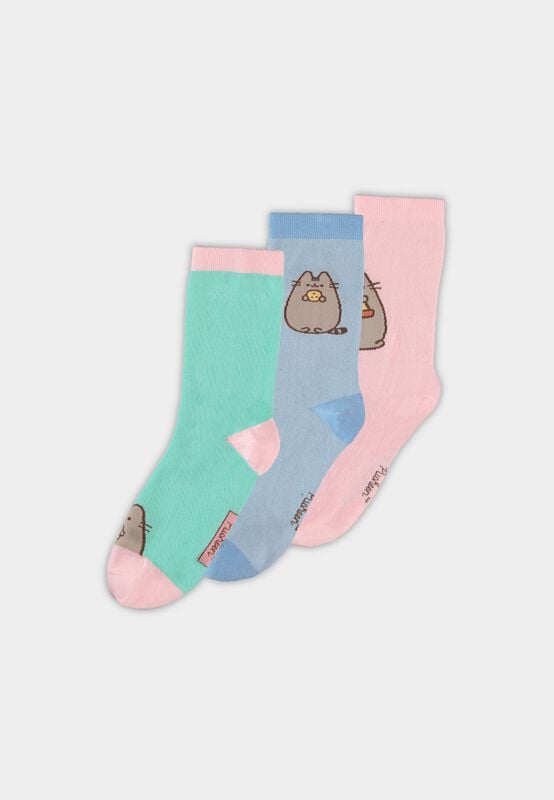 Pusheen Crew Socks (3er Pack) Socken multicolor in EU 39-42 von Pusheen