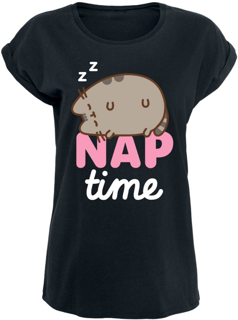 Pusheen Nap Time T-Shirt schwarz in XL von Pusheen