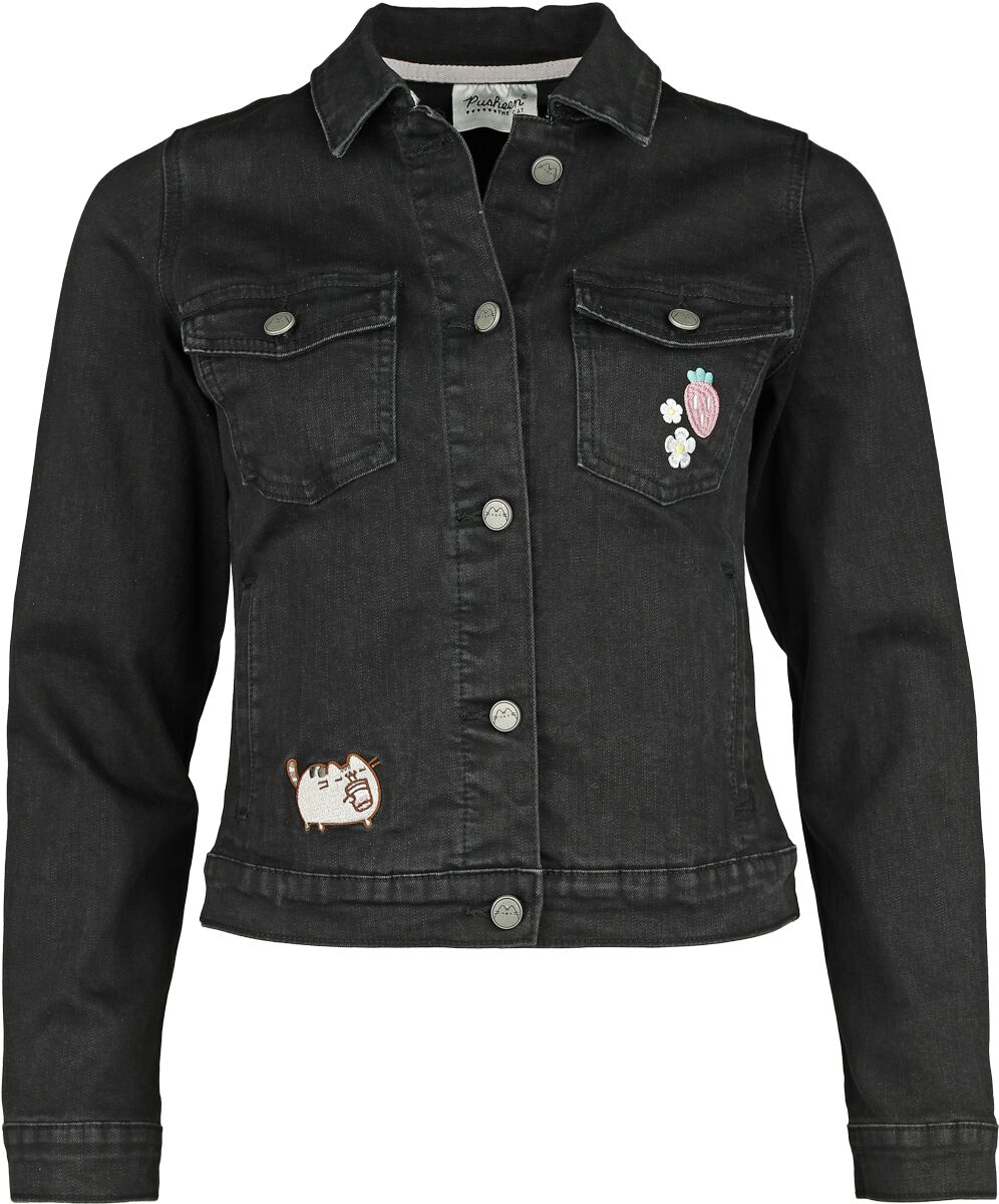 Pusheen Strawberry Jeansjacke schwarz in M von Pusheen