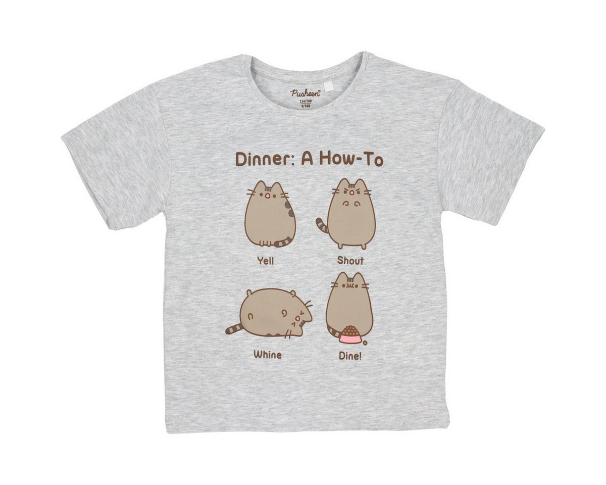 Pusheen T-Shirt Dinner A How-To Mädchen (1-tlg) Shirt, Oberteil, Leibchen, Funktionsshirt, Shortsleeve Shirt von Pusheen