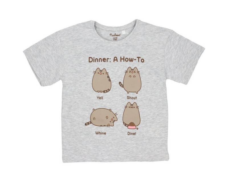 Pusheen T-Shirt Dinner A How-To Mädchen (1-tlg) Shirt, Oberteil, Leibchen, Funktionsshirt, Shortsleeve Shirt von Pusheen