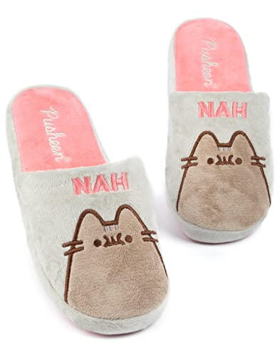 Pushen Womens Pantoffers Erwachsene Teenager Katze Nah oder Plüschhausschuhe 36-37 EU von Pusheen