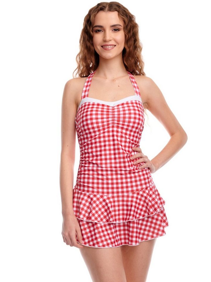 Pussy Deluxe Badeanzug Red Plaid von Pussy Deluxe