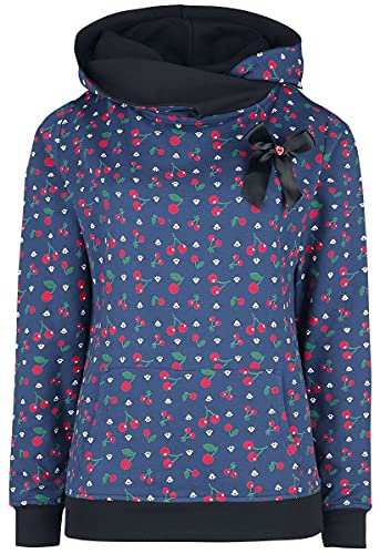 Pussy Deluxe Cat Paws & Cherries Damen Schalkragenpullover, Größe:XXL von Pussy Deluxe