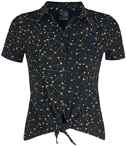 Pussy Deluxe Celestial Stars Damen Kurzarmbluse, Größe:XL von Pussy Deluxe