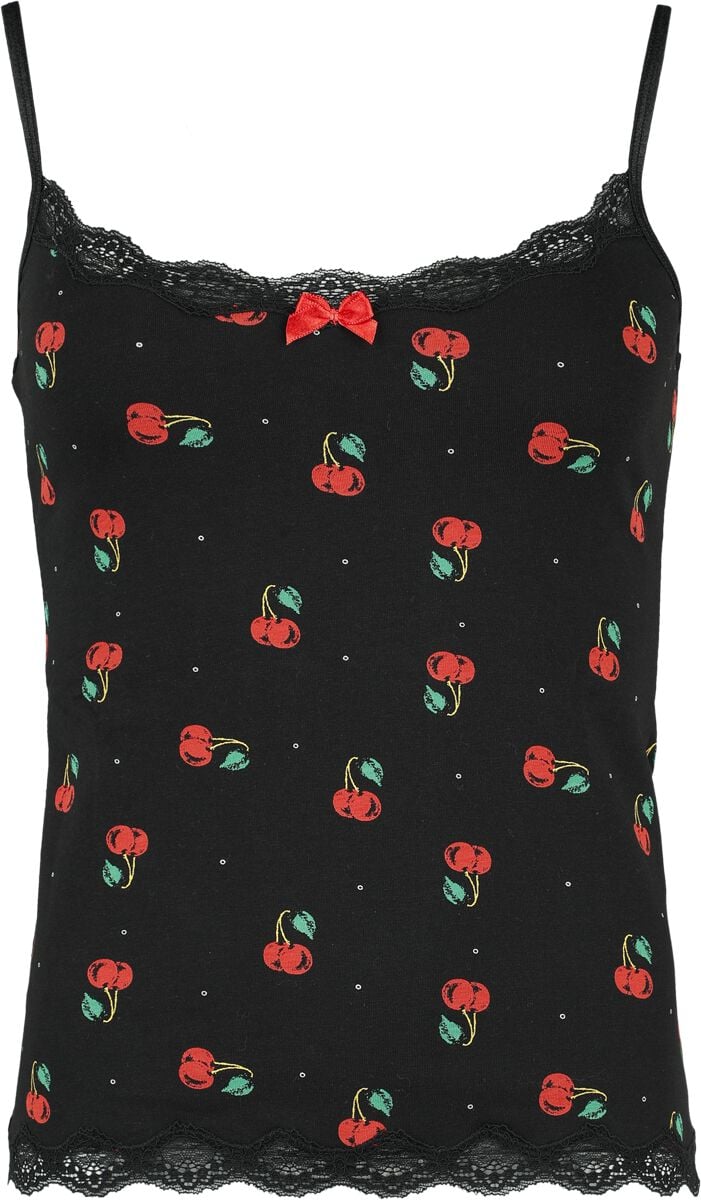 Pussy Deluxe Cherries Classic Top Top schwarz rot in XXL von Pussy Deluxe