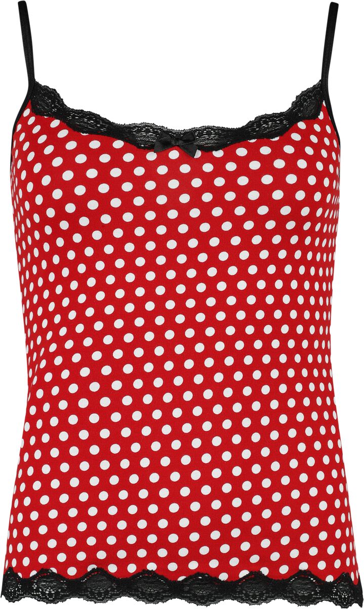 Pussy Deluxe Dotties Classic Top Top rot weiß in L von Pussy Deluxe