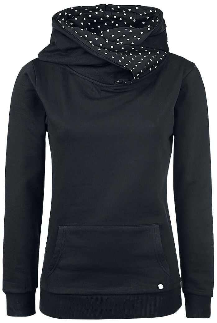 Pussy Deluxe - Gothic Kapuzenpullover - Cross Over Dotty - S bis 3XL - für Damen - Größe 3XL - schwarz von Pussy Deluxe