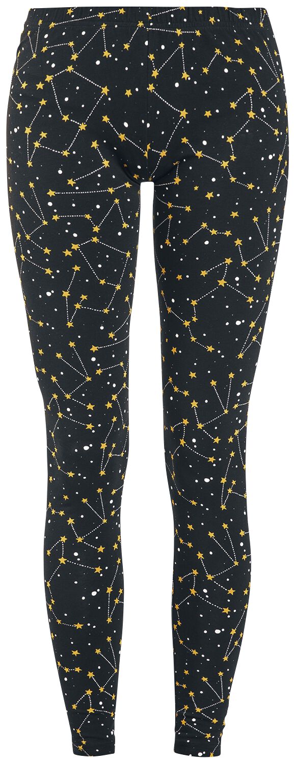 Pussy Deluxe Leggings - Celestial Stars Leggings - XS bis XXL - für Damen - Größe S - schwarz von Pussy Deluxe