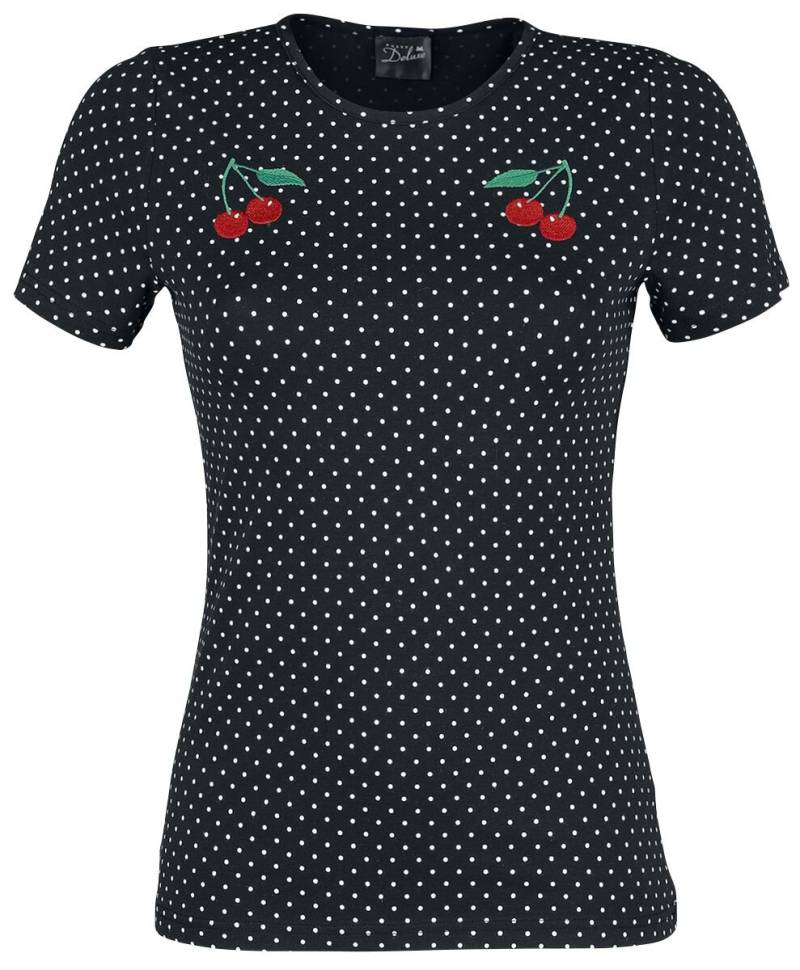 Pussy Deluxe Mini Dots Basic Shirt T-Shirt schwarz in XL von Pussy Deluxe