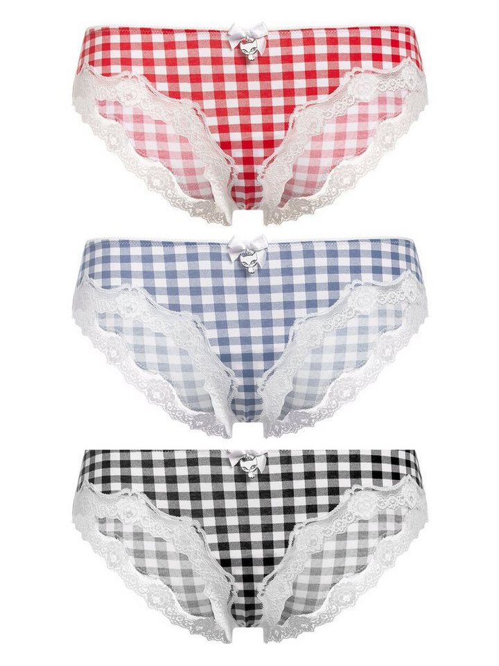 Pussy Deluxe Panty Plaid 3er Set (Set, 3er-Pack) von Pussy Deluxe