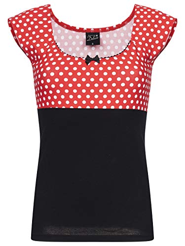 Pussy Deluxe Red Dots Basic Shirt schwarz/rot Allover, Größe:XS von Pussy Deluxe