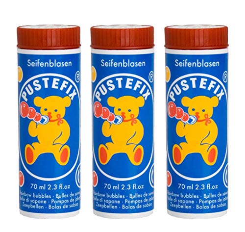 Pustefix Seifenblasen 70 ml Großpackung Made in Germany für Kinder & Erwachsene (3 Dosen, Seifenblasen) von Pustefix