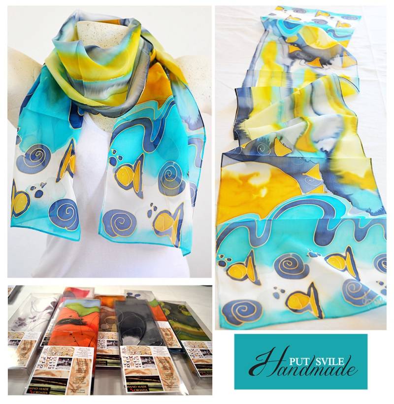 Seidenschal, Handarbeit, Unikat, Seide Zubehör, Geschenk-Idee, Schöne Moderne Schal, Geschenk Für Sie, 100 % Seidenschal, Handarbeit, Unikat, Seide Zubehör, Geschenk-Idee, Schöne Moderne Schal, Geschenk Für Sie, 100 % von PutSvile