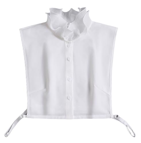 Putaowor Fake Collar Detachable Dickey Collar Blouse Collar Inserts Elegant Victorian Chiffon Women weiß M von Putaowor