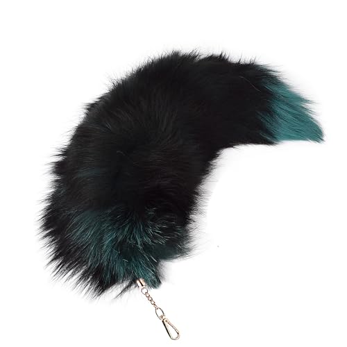 Putextile Fuchsschwanz Anhänger etwa Fell Schwanz Keychain Extra Groß Schlüsselring Tasche Zusätze Auto Schlüsselketten Anhänger Weich Flaumig Handtasche Dekoration von Putextile