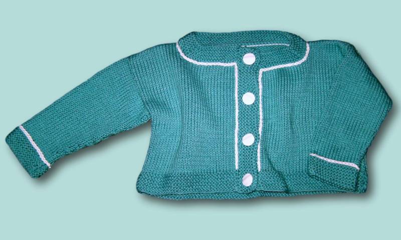 Baby Jacke Strickjacke Gr 74 80 Türkis Baumwolle Handmade Baby Girls Cardigan From 9 - 12 Months Turquoise Cotton Knitted von Puttelmuttel