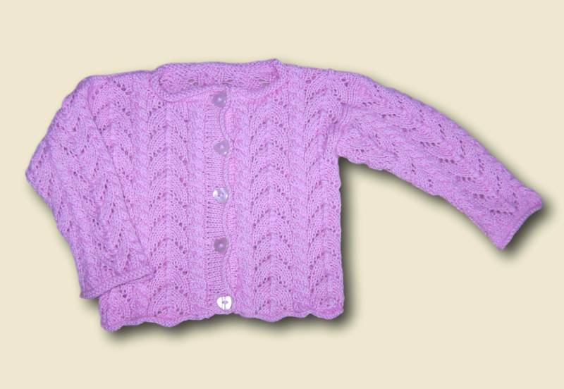 Baby Strickjacke Gr 62 - 68 Rosa Mit Wolle Ajour + Zopfmuster Handmade Baby Girls Cardigan From 3 6 Months Pink Knitted von Puttelmuttel