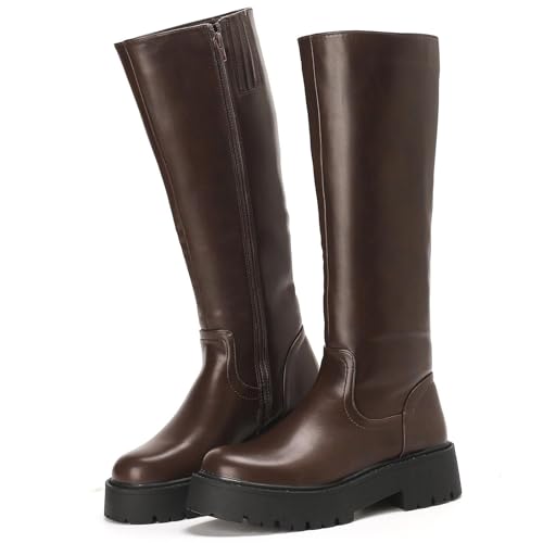 Putu Damen Stiefel Plateau Modische Reitstiefel mit Blockabsatz Profilsohle Leicht Bequem Elegante Hochschaftstiefel 40 Putu Damen Stiefel Plateau Modische Reitstiefel mit Blockabsatz Profilsohle Leicht Bequem Elegante Hochschaftstiefel 40 von Putu