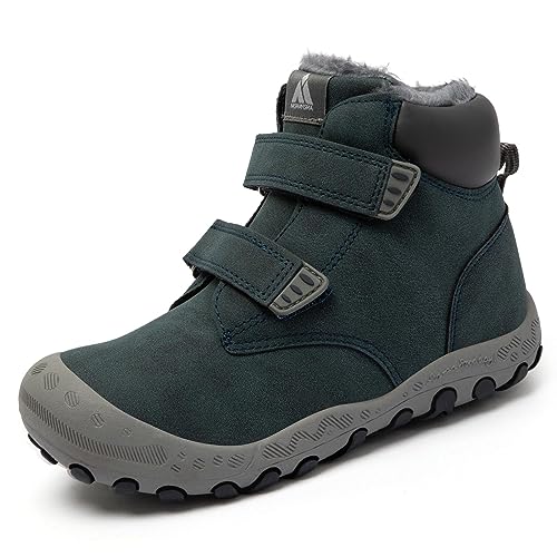 Mishansha Winterschuhe Jungen Winterstiefel Mädchen Boots Kinder Warme Gefüttert Schneestiefel Outdoor Blau 28EU von Mishansha