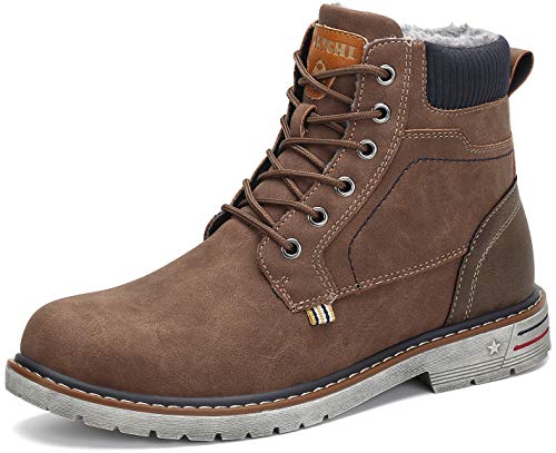 Mishansha Herren Winterschuhe Wasserdicht Warm Gefüttert Winterstiefel Klassische Boots Rutschfest Outdoor Stiefel von Mishansha