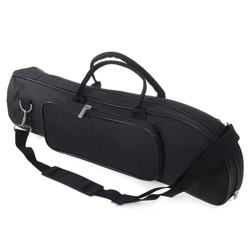 Puwaiio Weicher Trompetenkoffer-Rucksack, Schultertrompetentasche - Schultertrompete Gig Tragetasche Rucksack - Schultergurt-Trompetentasche mit doppelten Reißverschlüssen für Männer, Frauen, von Puwaiio