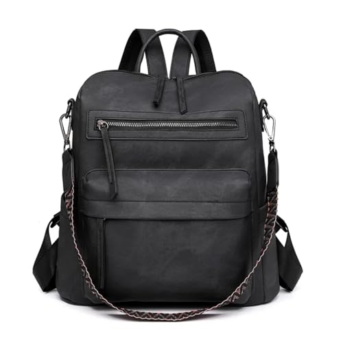 Puwuzixi Frauen Rucksack Wasserdicht Anti-Diebstahl PU Mode Reisen Mehrzweck Cabrio Geldbörse Umhängetasche Handtasche Rucksack von Puwuzixi