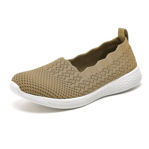 Puxowe Damen Slip On Sneaker Leichte Atmungsaktiv Sportschuhe Turnschuhe Bequem Freizeitschuhe Walking Schuhe Outdoor Fitness 39.5 EU Khaki Weit Puxowe Damen Slip On Sneaker Leichte Atmungsaktiv Sportschuhe Turnschuhe Bequem Freizeitschuhe Walking Schuhe Outdoor Fitness 39.5 EU Khaki Weit von Puxowe