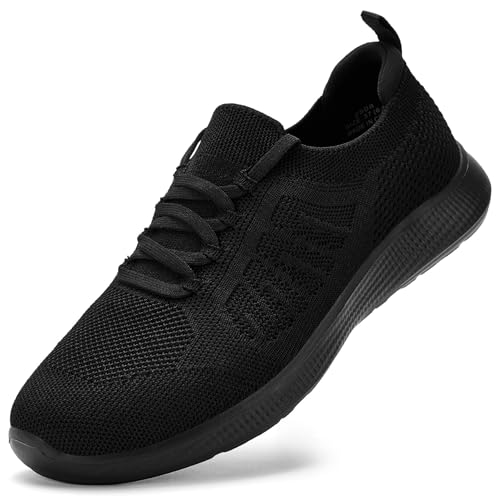 Puxowe Damen Sneaker Atmungsaktiv Schnürsenkel Laufschuhe Leicht Bequem Sneakers Freizeit Walkingschuhe 37.5 EU All Black von Puxowe