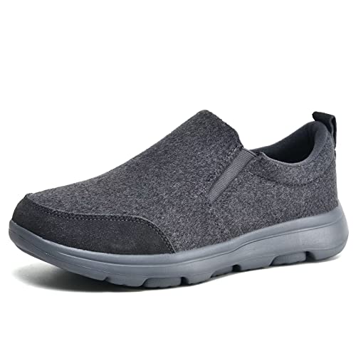 Puxowe Herren Slip-On Loafers Bequem Lässig Sneakers Leichte Wanderschuhe Tiefes Grau 44 EU von Puxowe