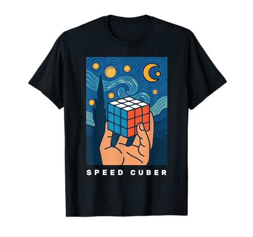 Puzzle Cube Speed Cubing Vincent Van Gogh Sternennacht Kinder T-Shirt Puzzle Cube Speed Cubing Vincent Van Gogh Sternennacht Kinder T-Shirt von Puzzle Cube Art